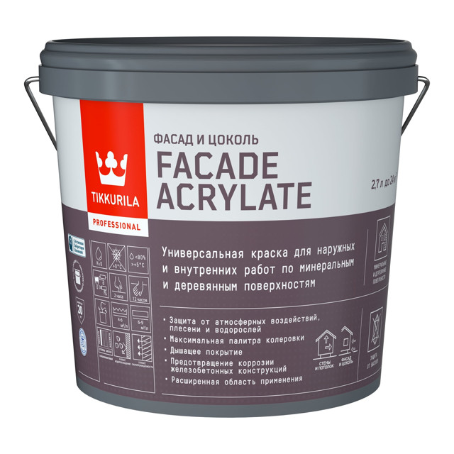 ���������� ������ ���������� �������� TIKKIVALA Facade Acrylate ���� A 2,7� �����, ���.700012340  