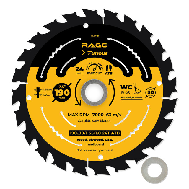 ���������� ���� ������� RAGE Furious Fast cut �� ������ 190�30/20/16�� 24 ����  