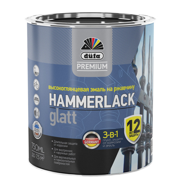 ���������� ����� �������� DUFA Hammerlack �� �������� 0,75� RAL 6005 ������� ���, ���.�0000006417  