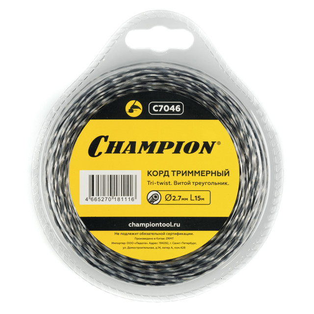 ���������� ����� ��� �������� CHAMPION Tri-twist 2,7�� 15� ����� �����������  