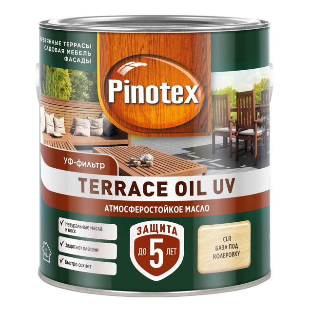 ���������� ����� ��� ������ PINOTEX Terrace Oil UV ���� CLR 2,5� ����������, ���.50035042  