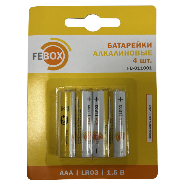 ���������� ��������� FEBOX ����������� LR03 AA� 1,5� ������� 4��  