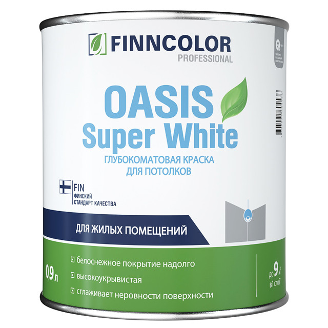���������� ������ �/� FINNCOLOR Oasis Super White ��� ������� 0,9� �����, ���.700001263  