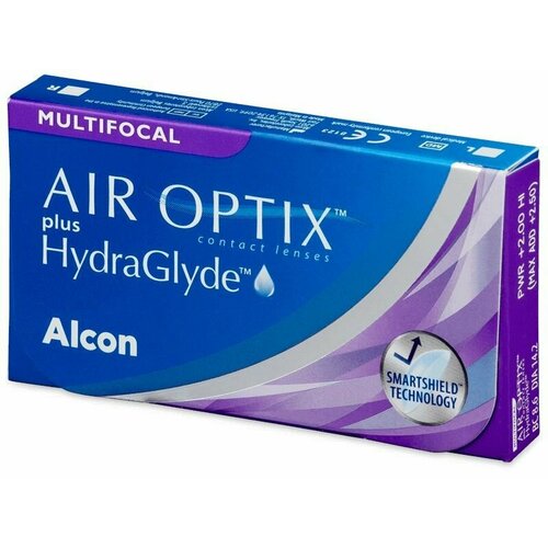 ���������� ���������� ����� �� ����� Alcon Air Optix Plus HydraGlyde Multifocal, 3 ��., R 8,6, D +3,25, ADD: ������, 1 ��.