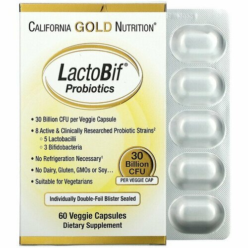 ���������� California GOLD Nutrition LactoBif 30 60 caps