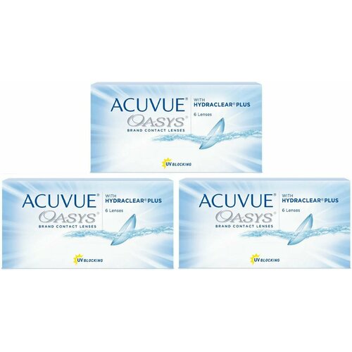 ���������� ���������� ����� ACUVUE OASYS with Hydraclear Plus, 6 ��., R 8,4, D +2,5, 3 ��.