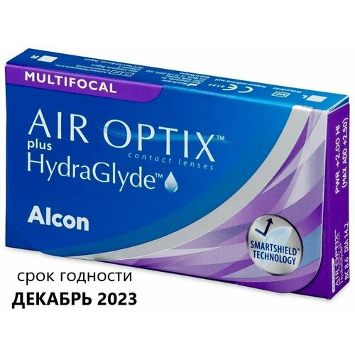 ���������� ���������� ����� �� ����� Alcon Air Optix Plus HydraGlyde Multifocal, 3 ��., R 8,6, D +4,5, ADD: ������, 1 ��.