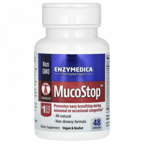���������� Enzymedica MucoStop 48 caps / ����������� �������� 48 ����