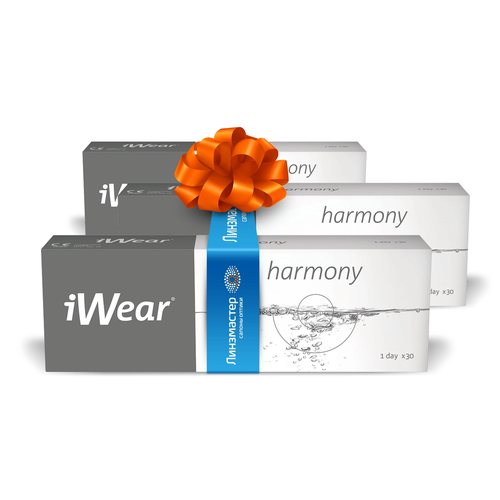 ���������� ����������� ���������� ����� iWear Harmony, 30 ��., R 8,4, D -1,5, 3 ��.