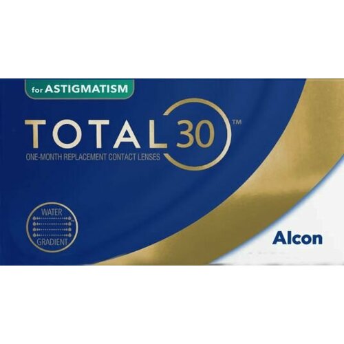 ���������� ���������� ����� �� ����� Alcon TOTAL30 for Astigmatism, 3 ��., R 8,6, D 0,�CYL:�-0,75,�A�:�80, 1 ��.