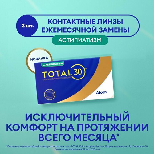 ���������� ����������� ���������� ����� Alcon TOTAL30 for Astigmatism, 3 ��., R 8,6, D -0,75,�CYL:�-0,75,�A�:�170, 1 ��.