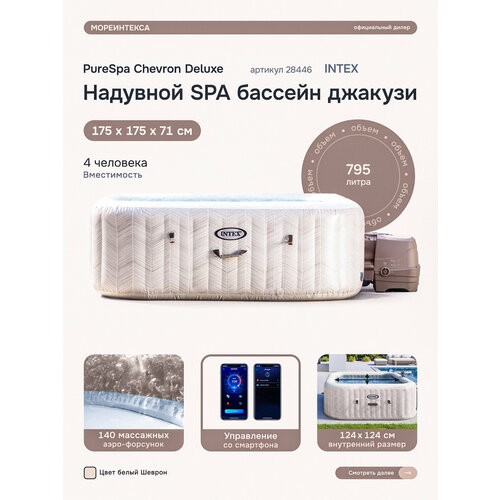 ���������� ������� �������������� 175�175�� ���-�������, �������� ������� INTEX PureSpa Chevron Deluxe 28446