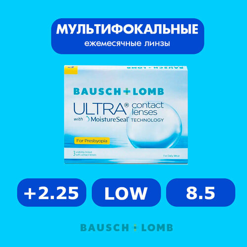 ���������� ���������� ����� �� ����� BAUSCH+LOMB Ultra for Presbyopia, 3 ��., R 8,5, D +2,25, ADD: ������, 1 ��.