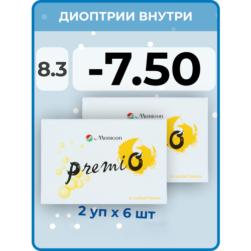 ���������� ���������� ����� Menicon Premio, 12 ��., R 8,3, D -7,5, 2 ��.