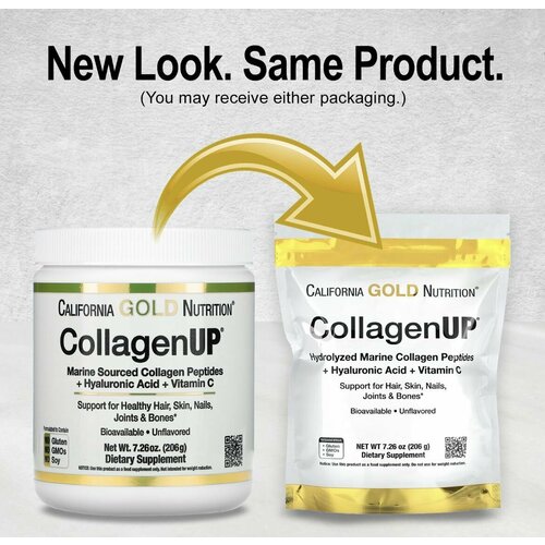 ���������� �������� California Gold Nutrition CollagenUP, �������, � �������, 206 �