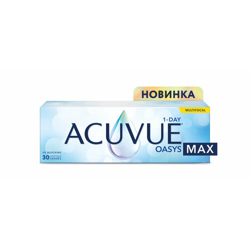 ���������� ����������� ���������� ����� ACUVUE Oasys Max 1-day Multifocal, 30 ��., R 8,4, D 0, ADD: �������, 1 ��.