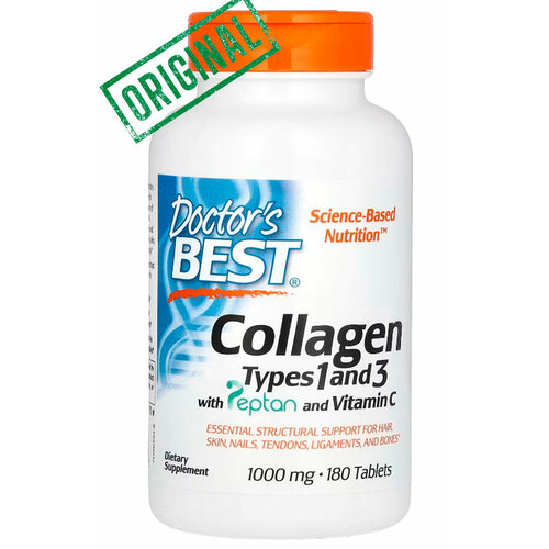 ���������� Doctor's Best, �������� (���, ��������) ���� 1 � 3 � Peptan � ��������� C, 1000 ��, 180 ���.