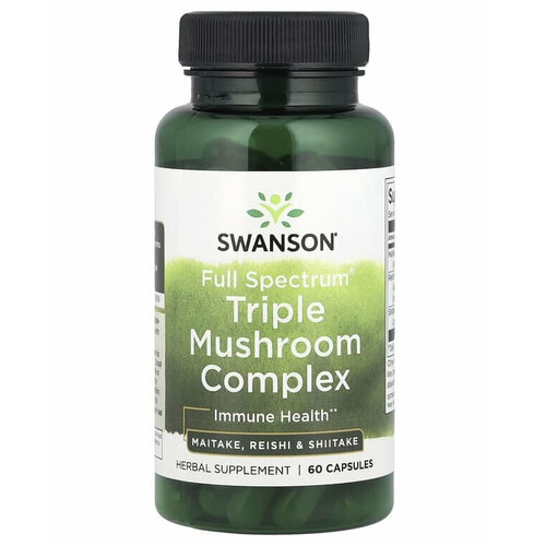 ���������� Swanson Triple Mushroom Complex Full Spectrum, ������� ������� �������� ������� ������� 60 ������