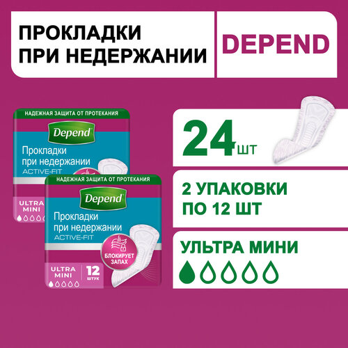 ���������� ��������� Depend ��� ������ ��� ���������� Ultra Mini, 2 ��. �� 12 ��.