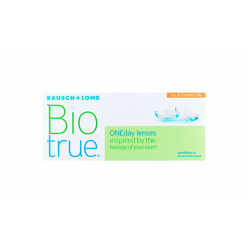 ���������� ����������� ���������� ����� BAUSCH+LOMB Biotrue Oneday for astigmatism, 30 ��., R 8,4, D -3,�CYL:�-2,25,�A�:�100, 1 ��.