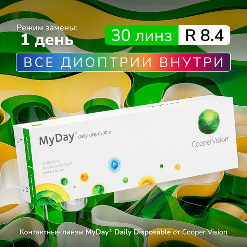 ���������� ���������� ����� MyDay Daily Disposable, 30 ��, -2.25, R:8,4, ����� �������: �������