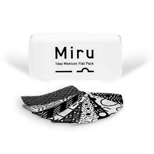 ���������� ����������� ���������� ����� Menicon Miru 1 day Flat Pack, 30 ��., R 8,6, D -0,75, 1 ��.