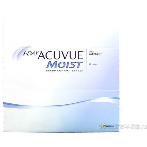 ���������� ����������� ���������� ����� ACUVUE 1-DAY MOIST with Lacreon, 90 ��., R 9, D +4,75, 1 ��.