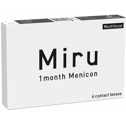 ���������� ���������� ����� �� ����� Menicon Miru 1month Multifocal, 6 ��., R 8,6, D -4,75, ADD: ������, 1 ��.