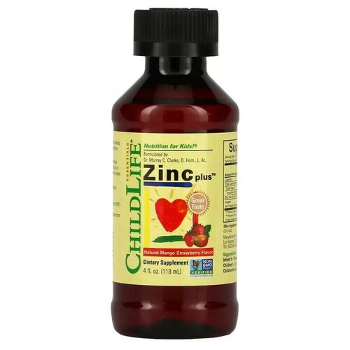 ���������� ChildLife Essentials Zinc Plus �-� �/��. ������ ��., 118 ��, 270 �, 1 ��., �����, ��������