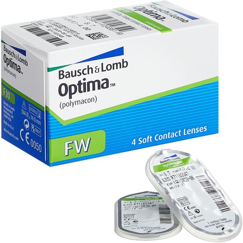 ���������� ���������� ����� BAUSCH+LOMB Optima FW, 4 ��., R 8,7, D -4,25, 1 ��.