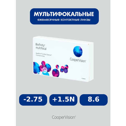 ���������� Biofinity Multifocal (3 �����) 8.6, -2.75, +1.5N