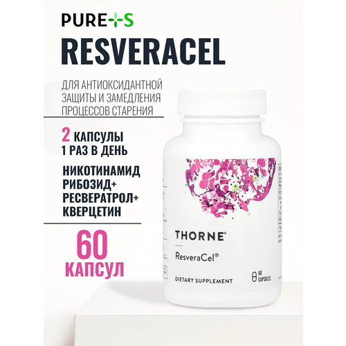���������� ��� Thorne Research ResveraCel, ��� �������, ����������, ������ � �������, 60 ������