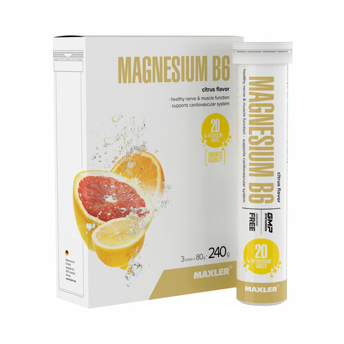 ���������� ������� �������� Maxler Magnesium B6 Effervescent ( ������ �6 - ������� �������� �� 4,0 � 3 ���� �� 20 ���� ) - ������