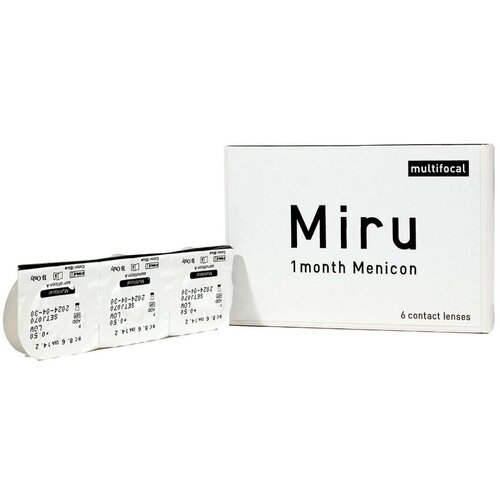 ���������� ���������� ����� �� ����� Menicon Miru 1month Multifocal, 6 ��., R 8,6, D +0,75, ADD: �������