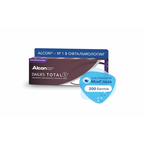 ���������� ����������� ���������� ����� Alcon Dailies Total1 Multifocal, 30 ��., R 8,5, D -5,25, ADD: ������, 1 ��.