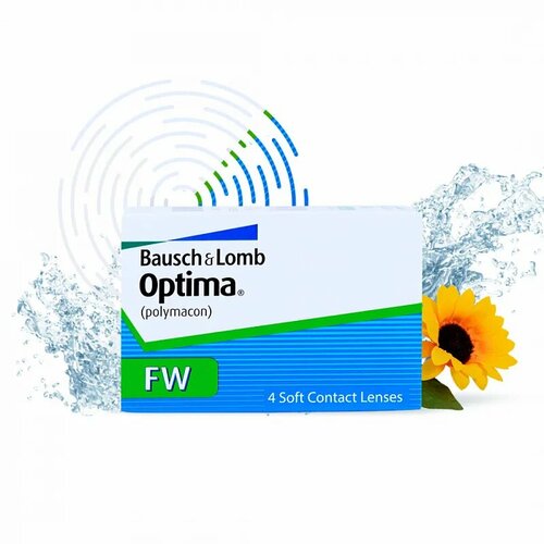 ���������� ���������� ����� BAUSCH+LOMB Optima FW, 4 ��., R 8,7, D -2,5, 1 ��.