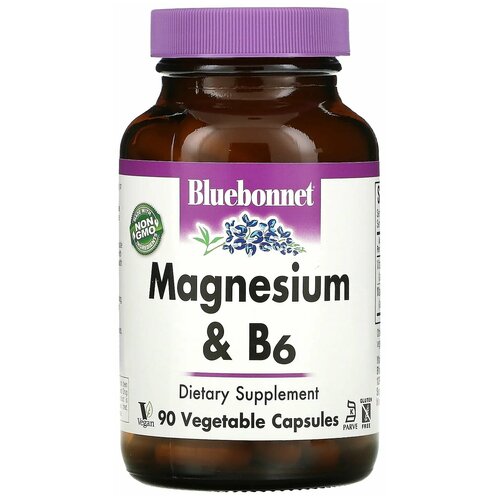 ���������� Bluebonnet Nutrition Magnesium Plus B6 (������ ���� B6) 90 ������