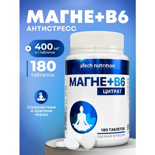 ���������� ������ +�6 / MAGNE+ �6 aTech nutrition 180 ��������