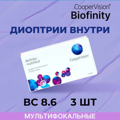���������� ���������� ����� �� ����� CooperVision Biofinity Multifocal, 3 ��., R 8,6, D -7, 1 ��.