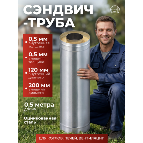 ���������� �������-����� ��� �������� 0,5 �, 120�200, AISI 430/��, 0,5 ��/0,5 ��, (�)