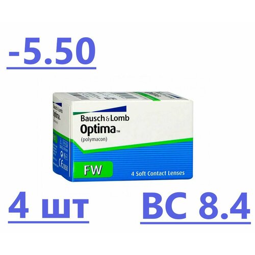 ���������� Bausch + Lomb ���������� ����� Optima FW, 4 ��, -5.50 / 8.4/ 3 ������