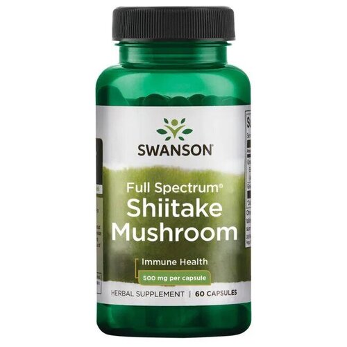 ���������� Swanson Shiitake Mushroom 500 mg Full Spectrum (���� ������� 500 ��) 60 ������ (Swanson)