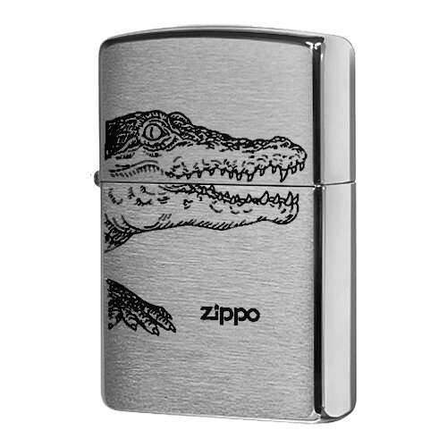 ���������� ������������ ���������� ��������� ZIPPO 200 Alligator � ��������� Brushed Chrome - ��������