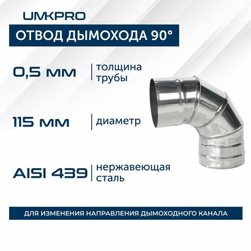 ���������� ����� 90*, � 115, AISI 439/0,5��, ���-2