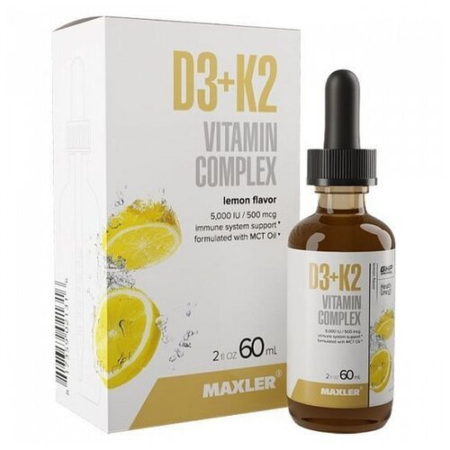 ���������� MAXLER D3+K2 Vitamin Complex ��., 60 ��, 120 �, �����