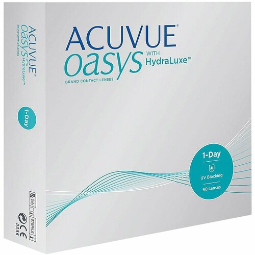 ���������� ����������� ���������� ����� ACUVUE OASYS 1-Day with HydraLuxe., 90 ��., R 9, D +4,75, 1 ��.