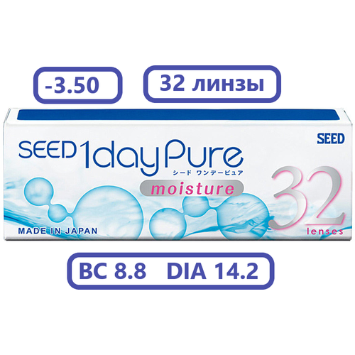 ���������� ����������� ���������� ����� SEED 1dayPure moisture, 32 ��., R 8,8, D -3,5, 1 ��.