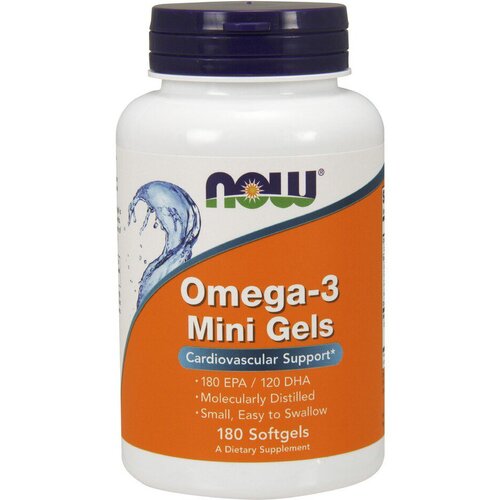 ���������� NOW Omega-3 Mini Gels 180 ������ (Now Foods)