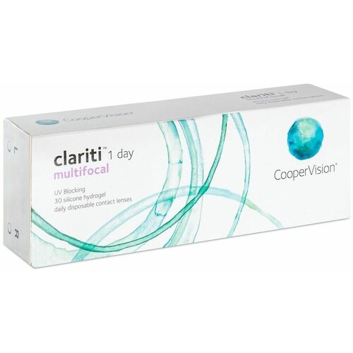 ���������� ����������� ���������� ����� CooperVision Clariti 1 day Multifocal, 30 ��., R 8,6, D +3, ADD: �������, 1 ��.