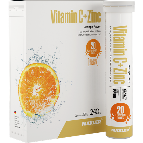 ���������� MAXLER Vitamin C + Zinc ���. ���., 240 �, 20 ��., 3 ��., ��������